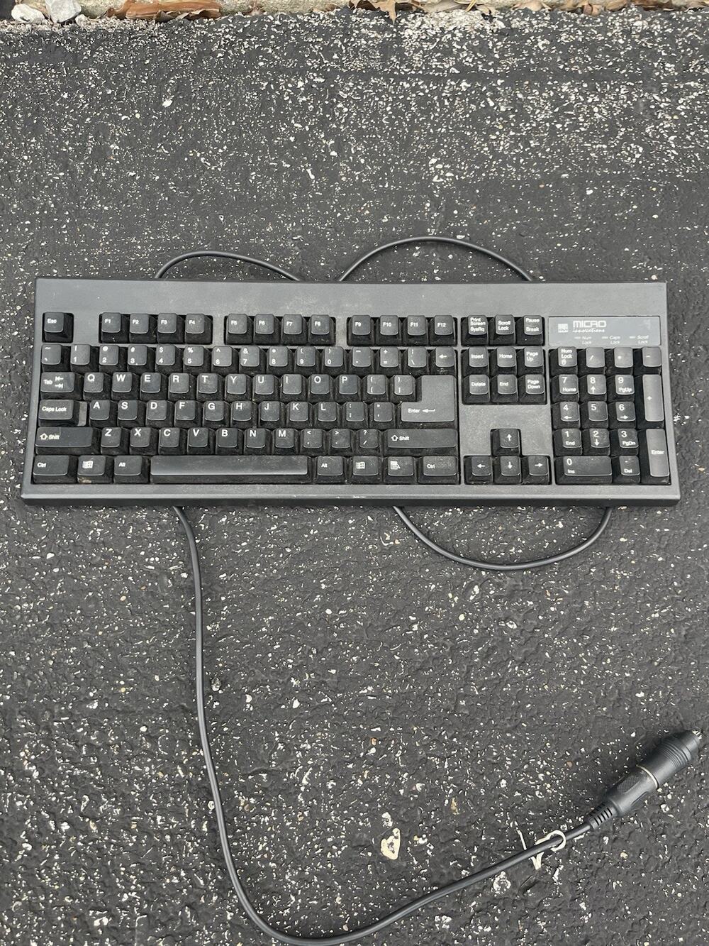 90's Micro Innovations PS/2 Wired Keyboard Black Vintage Industrial Legacy PC
